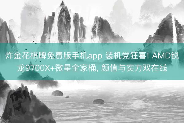 炸金花棋牌免费版手机app 装机党狂喜! AMD锐龙9700X+微星全家桶， 颜值与实力双在线
